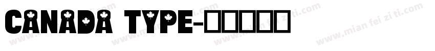 canada type字体转换